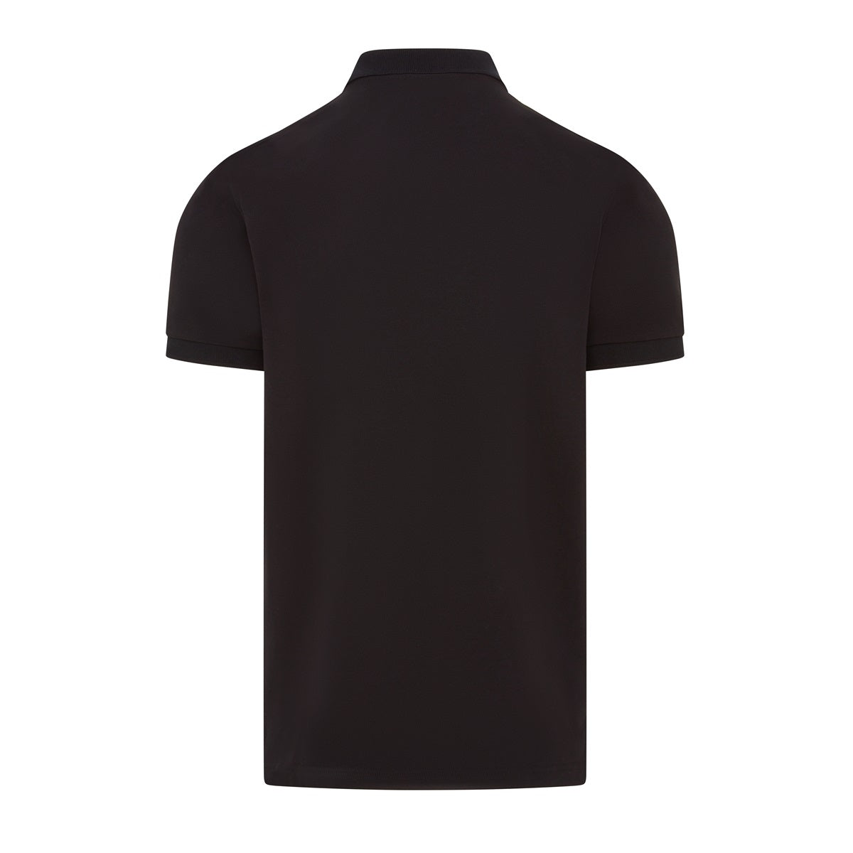 Quantock Polo in Black with Grey Motif
