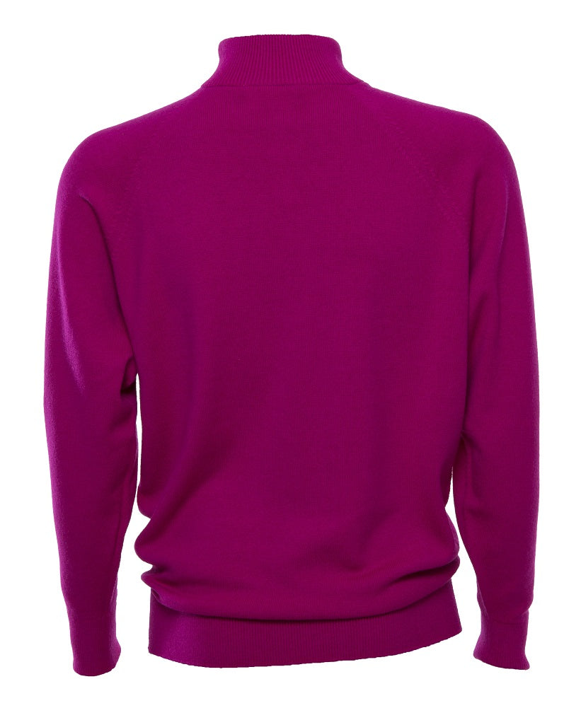 Quantock 2014 Quarter Zip Jumper - Cerise