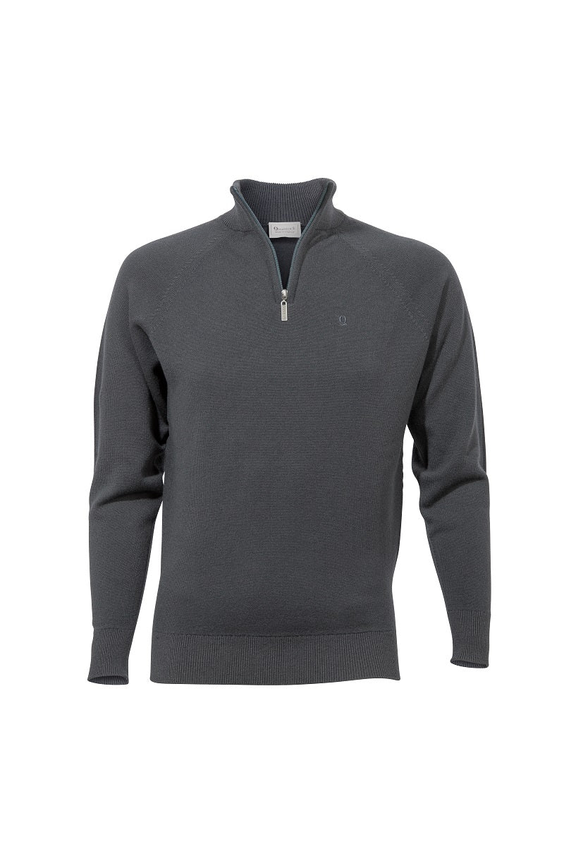 Quantock 2014 Quarter Zip Jumper - Dark Grey