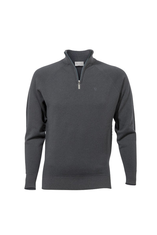 Quantock 2014 Quarter Zip Jumper - Dark Grey