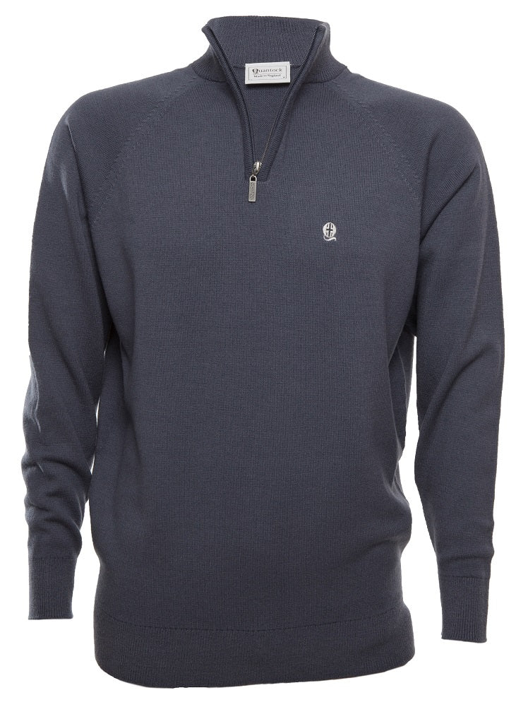 Quantock 2014 Quarter Zip Jumper - Granite
