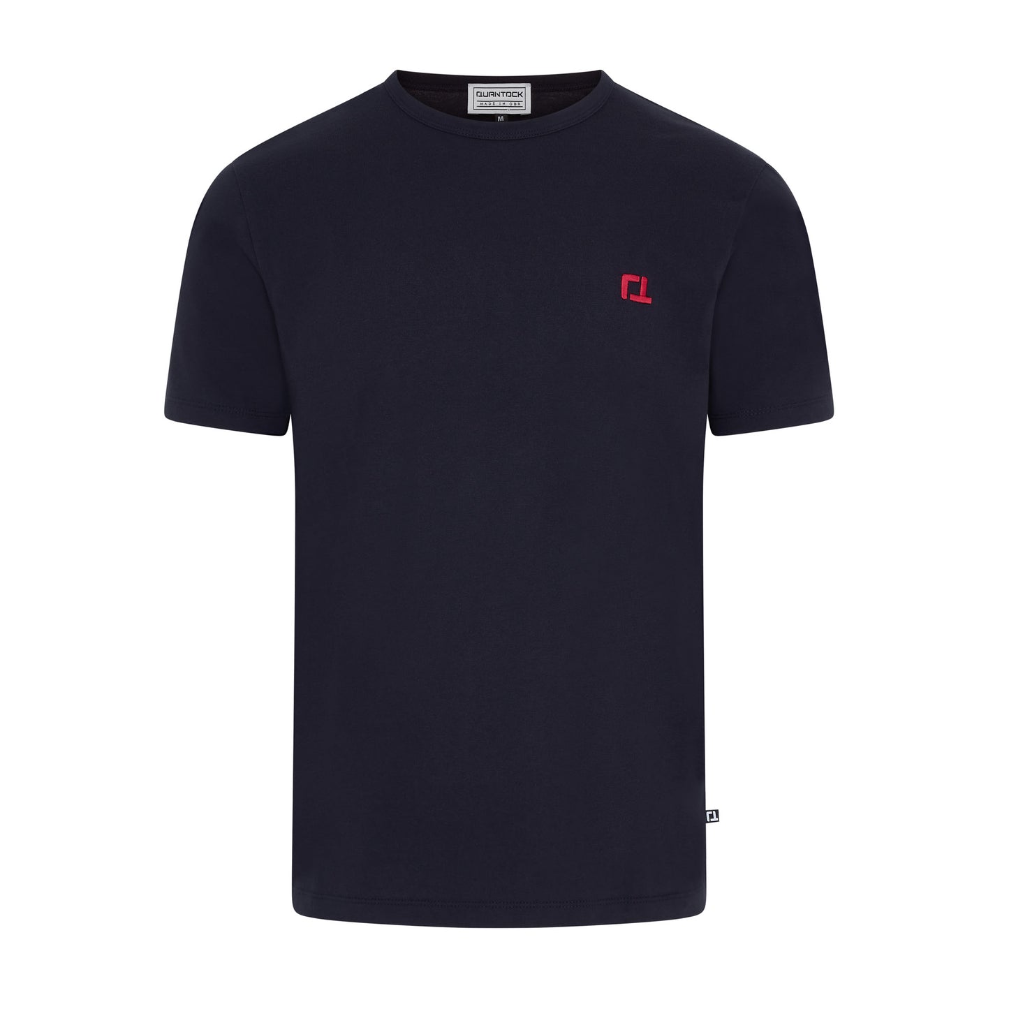 Quantock One T Shirt - Navy w Red Motif