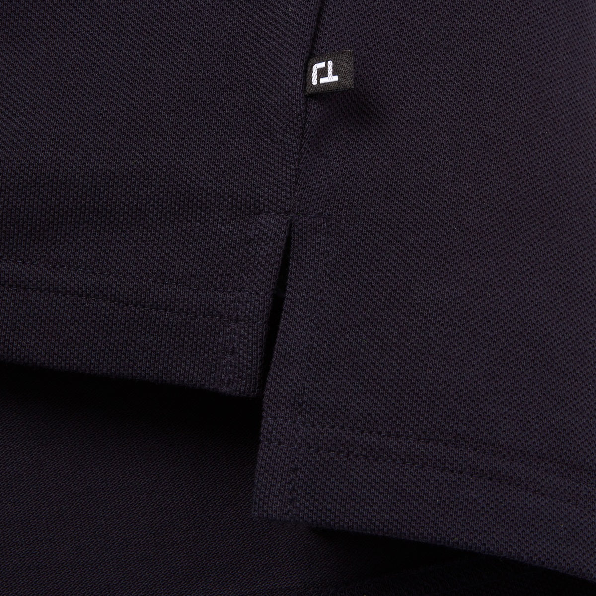 Quantock Polo in Navy with Red Motif